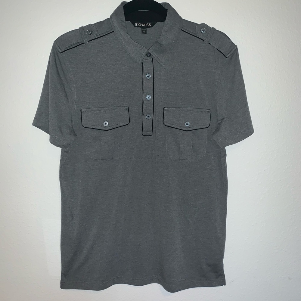 Express Gray | Short Sleeve | Polo | M